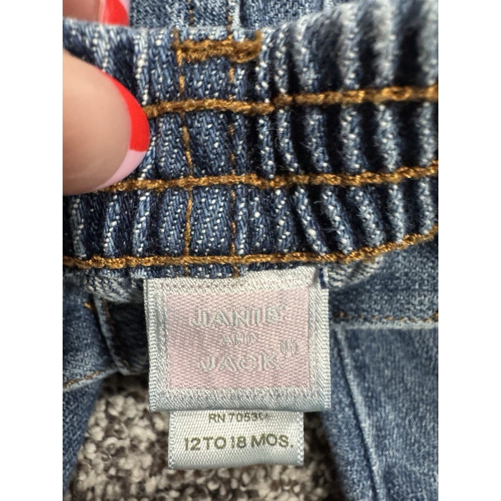 Janie and Jack Jeans Floral pocket Denim 12 to 18 months - Picture 2 of 9